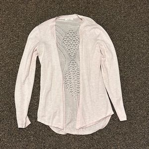 Light pink lace detail cardigan
